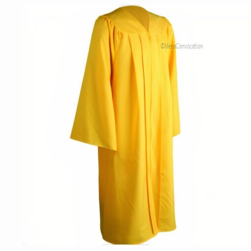 ''Yellow Matte Convocation Gown''>