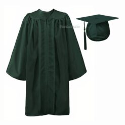 ''Green Matte Graduation Gown - 6 to 12 Years Old''>