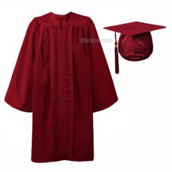 ''Maroon Matte Graduation Gown - 6 to 12 Years Old''>