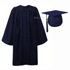 ''Navy Blue Matte Graduation Gown - 6 to 12 Years Old''>