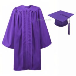 ''Purple Matte Graduation Gown - 6 to 12 Years Old''>