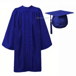 ''Royal Blue Matte Graduation Gown - 6 to 12 Years Old''>