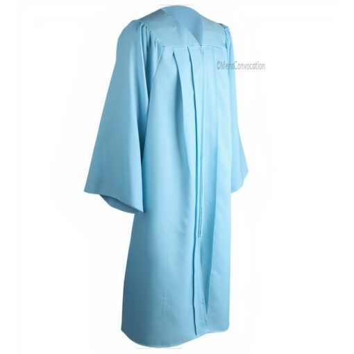 ''Sky Blue Matte High School Graduation Gown''>