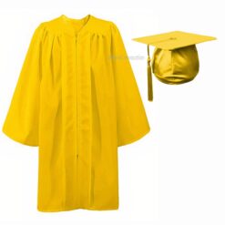 ''Yellow Matte Graduation Gown - 6 to 12 Years Old''>