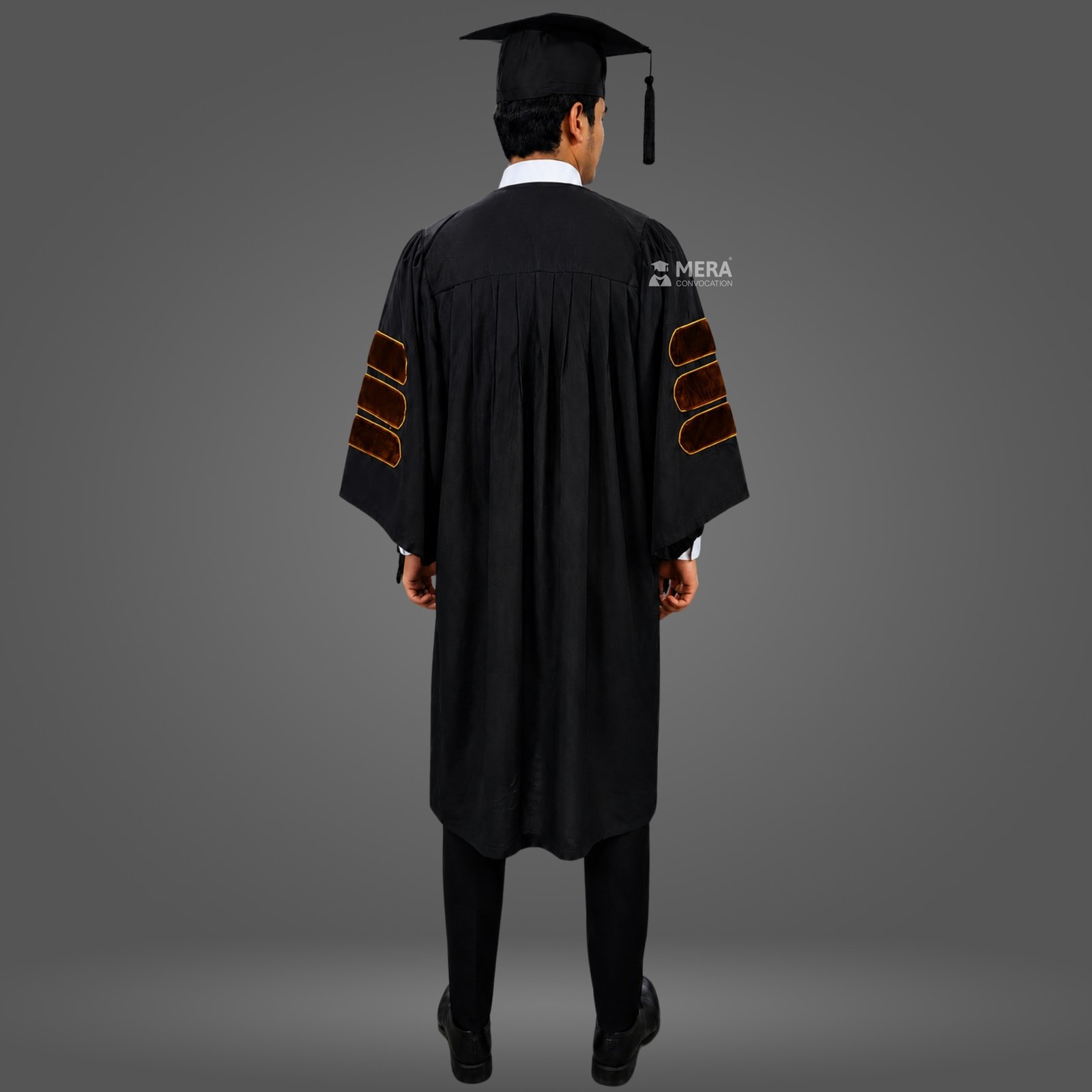 Black and Brown Doctoral Graduation Gown Black and Brown Doctoral Graduation Gown