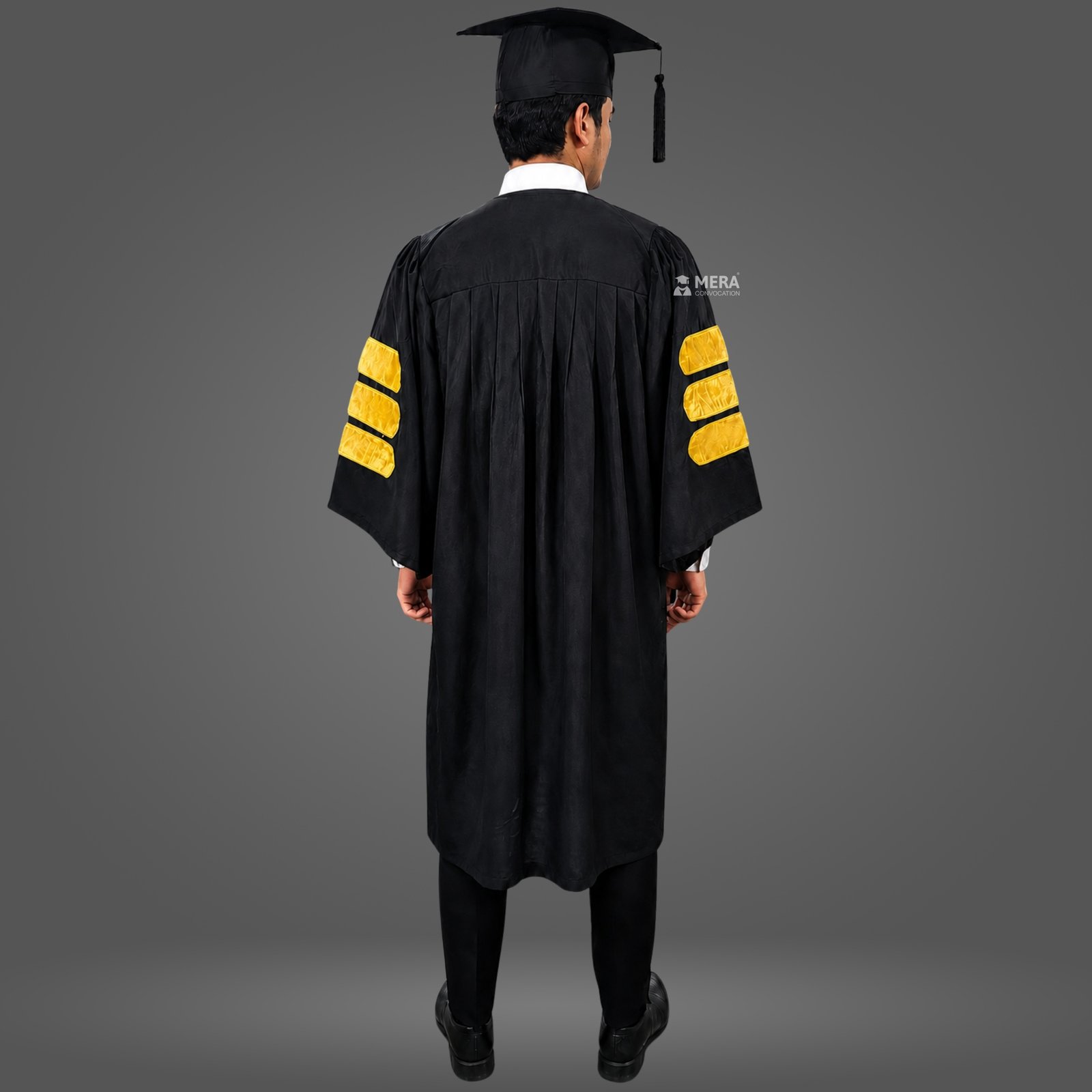 Black and Golden Doctoral Graduation Gown Black and Golden Doctoral Graduation Gown