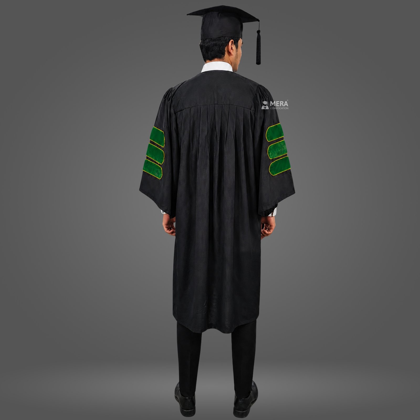 Black and Green Doctoral Graduation Gown Black and Green Doctoral Graduation Gown