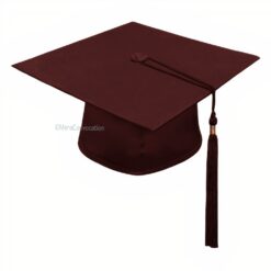 ''Maroon Matte Polyester Graduation Cap''>