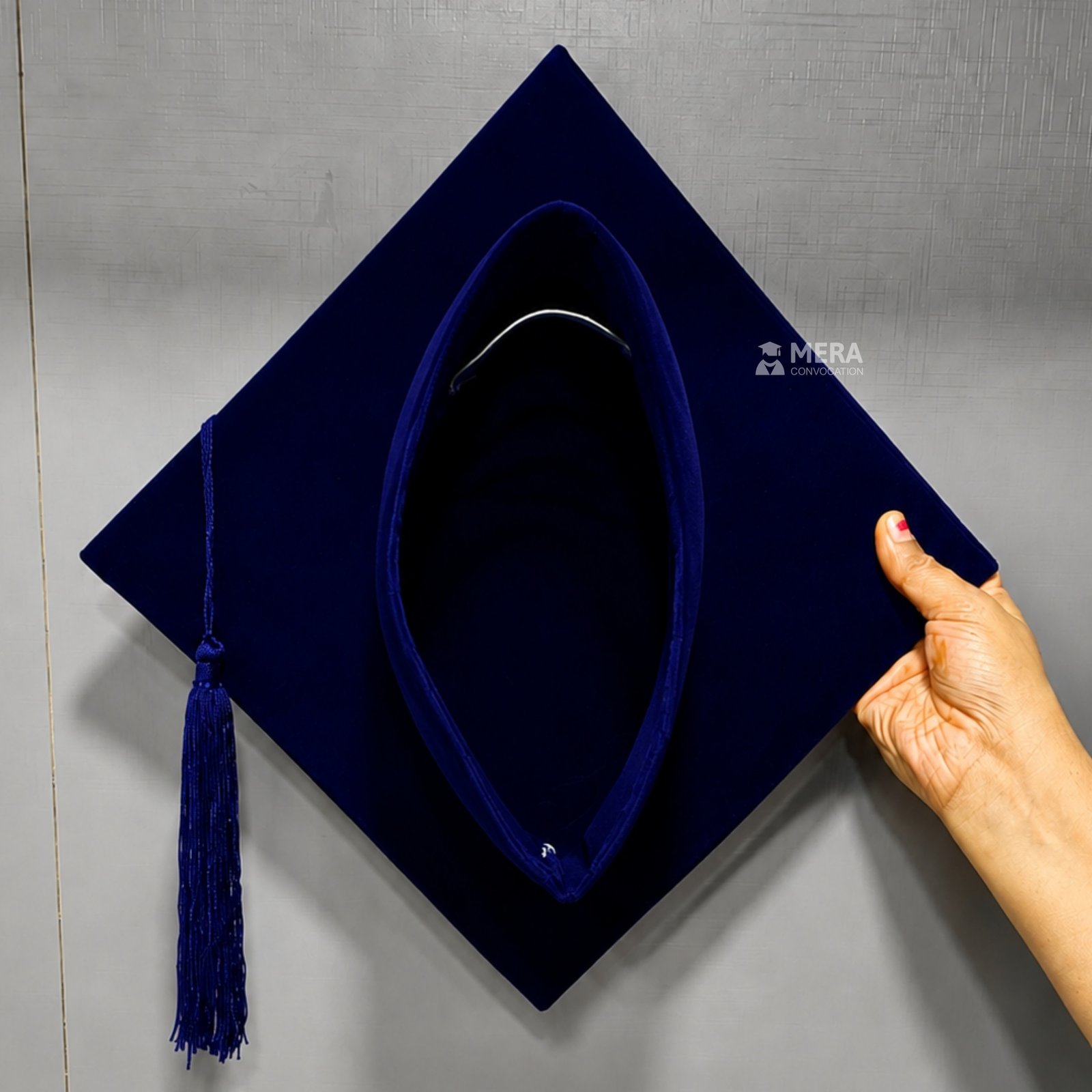 Navy Blue Mortarboard Graduation Cap - Mera Convocation