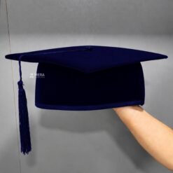 ''Navy Blue Premium Mortarboard Graduation Cap''>