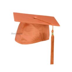 ''Orange Satin Graduation Cap''>
