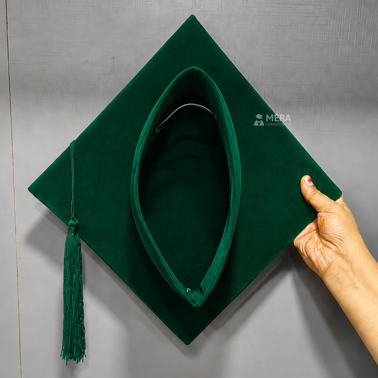 Peacock Green Mortarboard Graduation Cap - Mera Convocation ''Peacock Green Mortarboard Graduation Cap - Mera Convocation''>