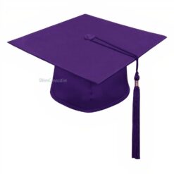 ''Purple Matte Polyester Graduation Cap''>