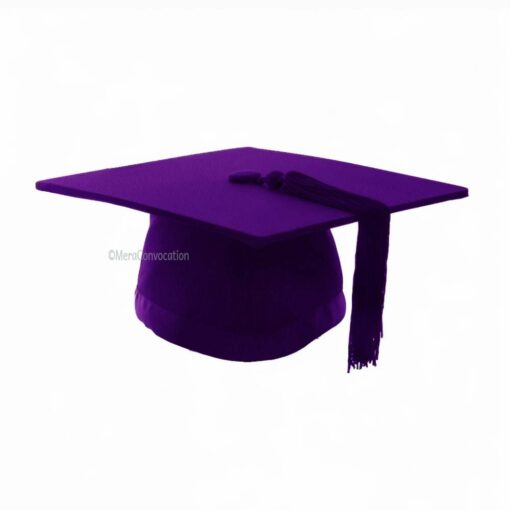 ''Purple Mortarboard Graduation Cap''>