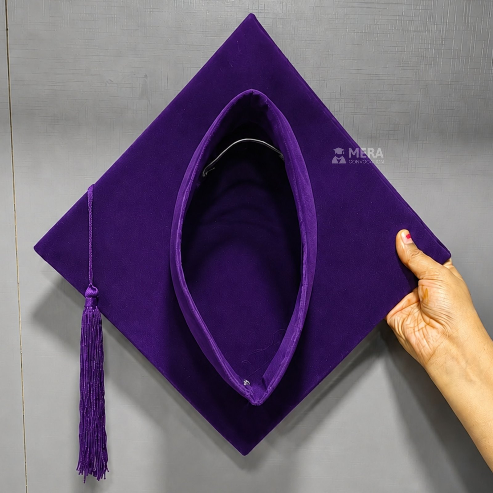 Purple Mortarboard Graduation Cap - Mera Convocation
