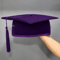 ''Purple Premium Mortarboard Graduation Cap''>
