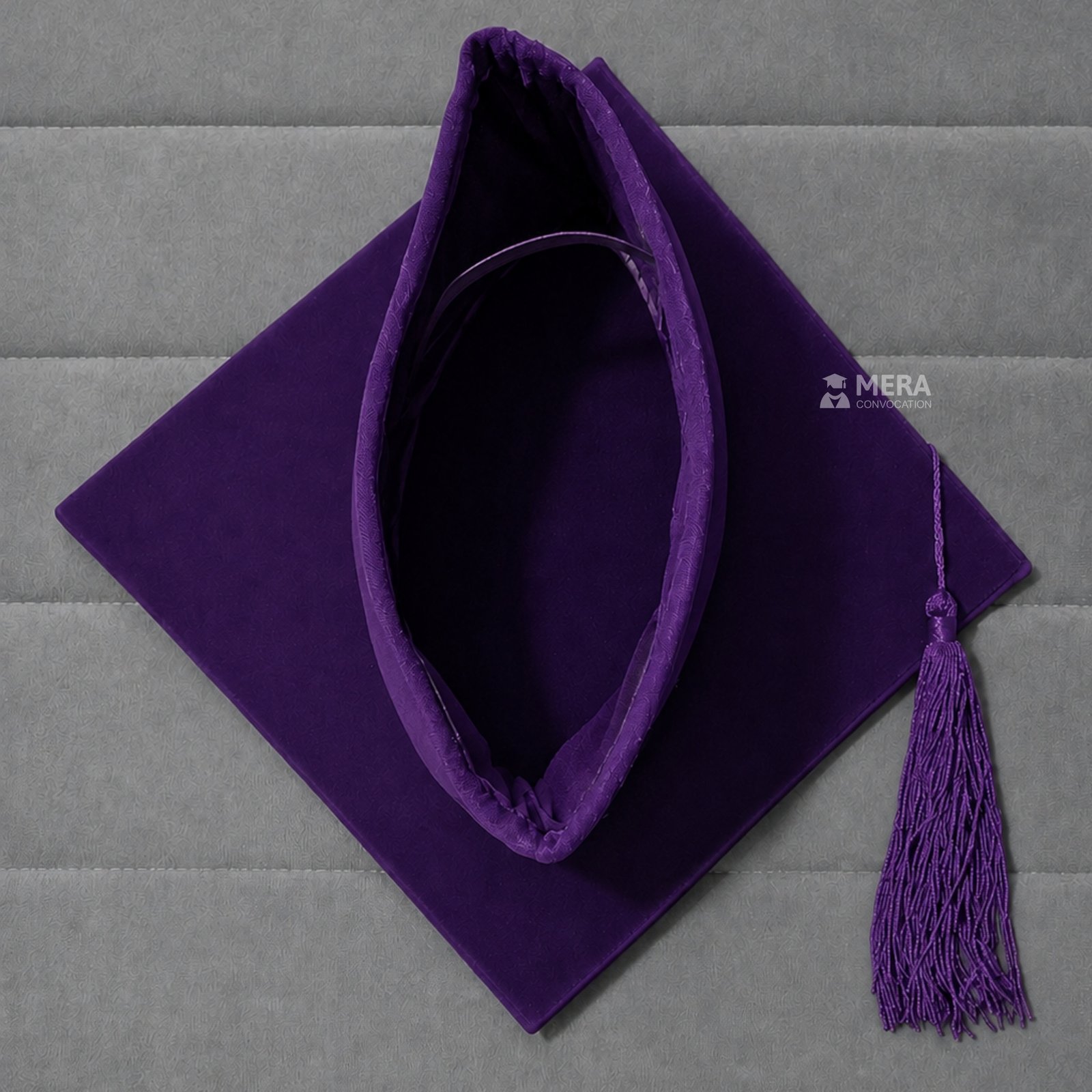 Purple Premium Mortarboard Graduation Cap - Mera Convocation