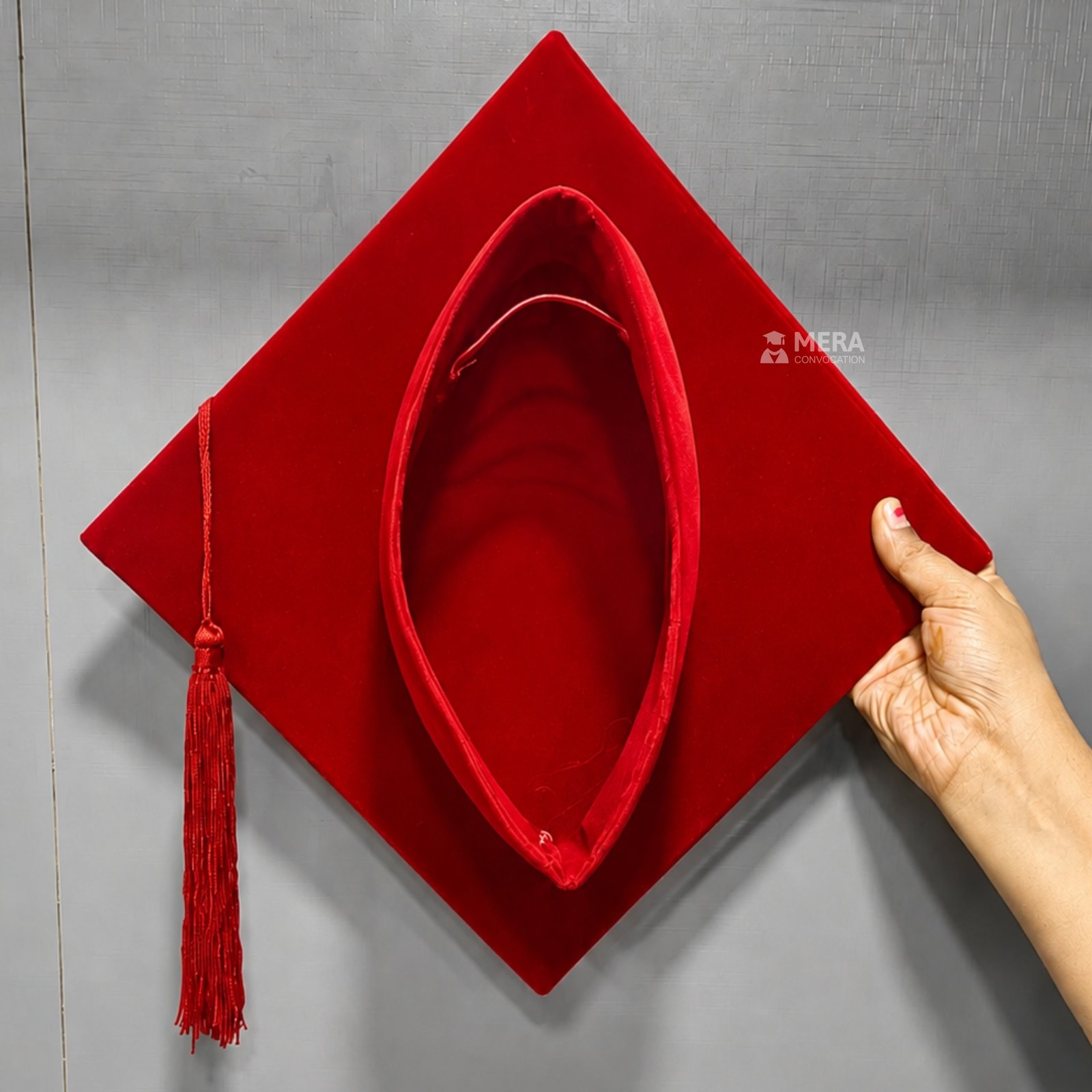 Red Mortarboard Graduation Cap - Mera Convocation ''Red Mortarboard Graduation Cap - Mera Convocation''>