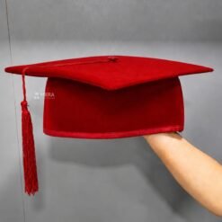 ''Red Premium Mortarboard Graduation Cap''>