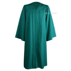 ''Emerald Green Matte Zipper Graduation Gown''>