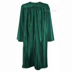 ''Forest Green Shiny High School Graduation Gown''>