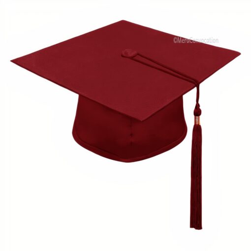 ''Maroon Matte High School Graduation Cap''>