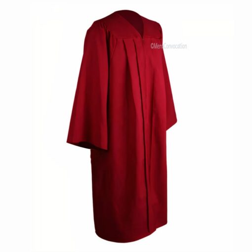 ''Maroon Matte Polyester Graduation Gown''>