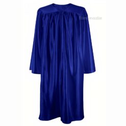 ''Royal Blue Shiny High School Graduation Gown''>