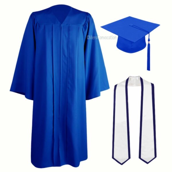 Navy Blue Matte High School Graduation Gown and Cap – Mera Convocation