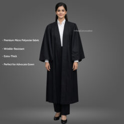 ''Premium Black Advocate Gown''>