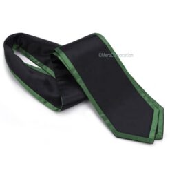''Black Graduation Stole with Green Piping''>