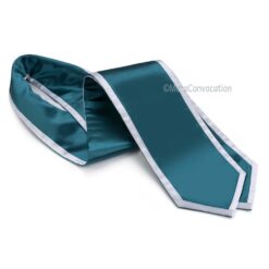 ''Emerald Green Graduation Stole with White Piping''>