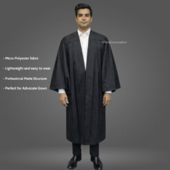 ''Black Matte Advocate Gown''>