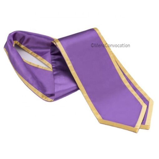 ''Lavender Graduation Stole with Golden Piping''>