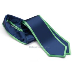 ''Navy Blue Graduation Stole with Green Piping''>