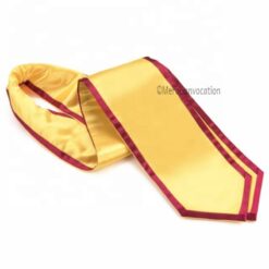 ''Yellow Graduation Stole with Maroon Piping''>
