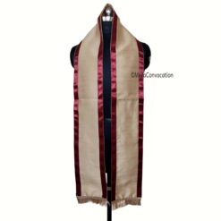 ''Golden Convocation Traditional Cotton Stole with Maroon Border''>