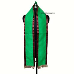 ''Green Traditional Cotton Stole with Maroon Border''>