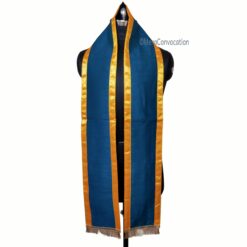 ''Peacock Green Traditional Cotton Stole with Yellow Border''>