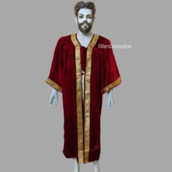 ''Maroon Premium Velvet Graduation Gown''>