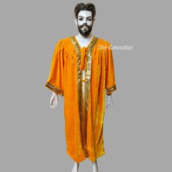 ''Yellow Premium Velvet Graduation Gown''>
