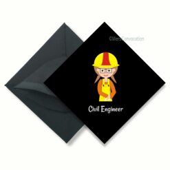 ''Female Printed Civil Engineer Graduation Cap''>