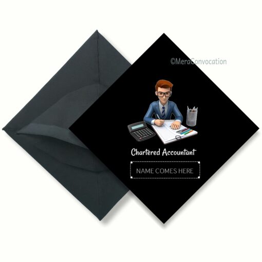 ''Male CA Personalized Graduation Cap - Chartered Accountant''>