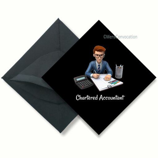 ''Male CA Printed Graduation Cap - Chartered Accountant''>