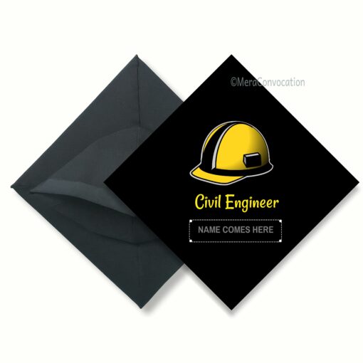 ''Personalized Civil Engineer Graduation Cap''>