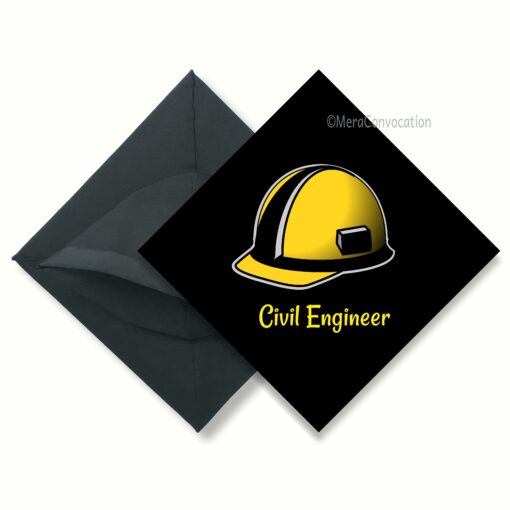 ''Printed Civil Engineer Graduation Cap''>