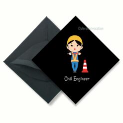 ''Women Printed Civil Engineer Graduation Cap''>