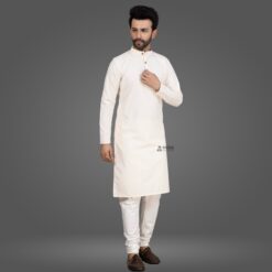 ''Cream Beige Premium Kurta and Pajama''>