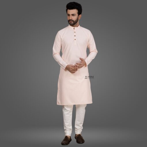 ''Peach Premium Kurta Pajama''>