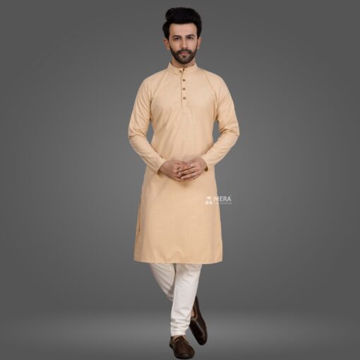 ''Mellow Buff Premium Cotton Kurta and Pajama''>